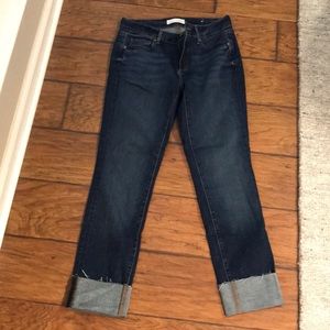 Ann Taylor Loft modern straight cuffed jeans